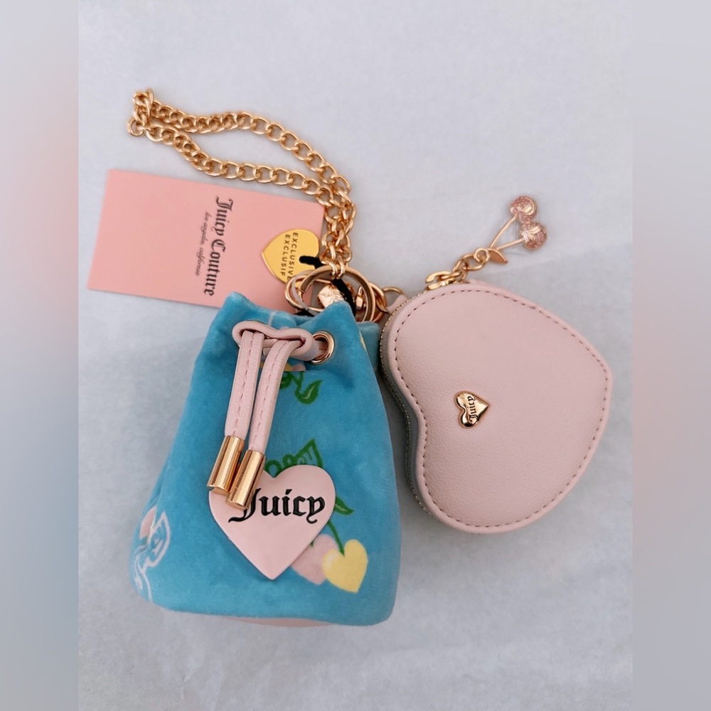 Juicy Couture Coin purse bag charm keychain
